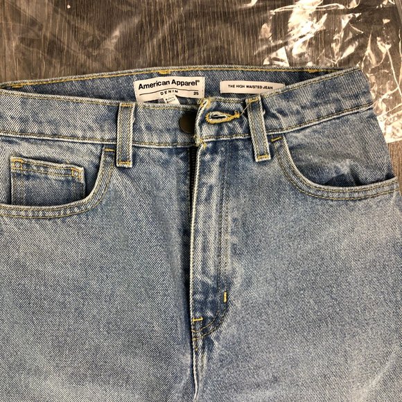 American Apparel High-Waist Jeans Size 25 - Picture 2 of 5